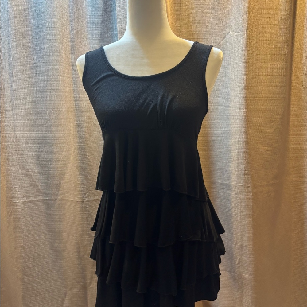 Elegant Black Tiered Dress